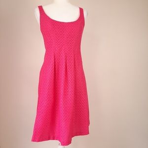 Pink Nine West A Line crochet Dress Sz 2